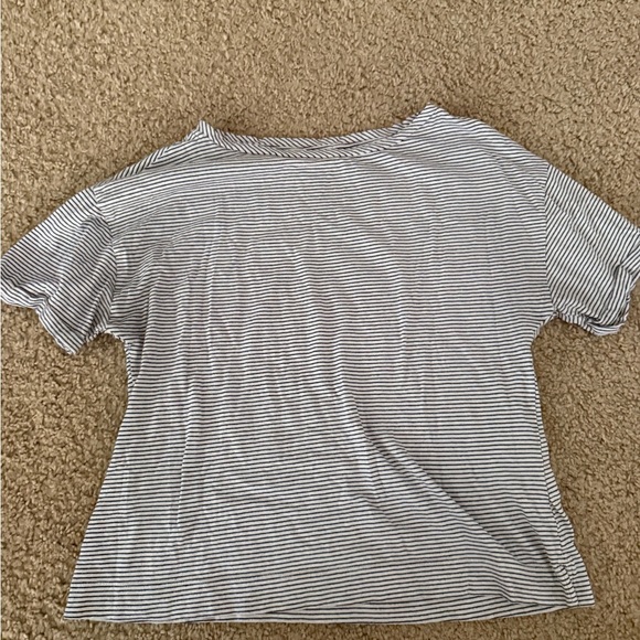 MOTHER Gray Boxy Short Sleeve T-Shirt - Picture 1 of 8